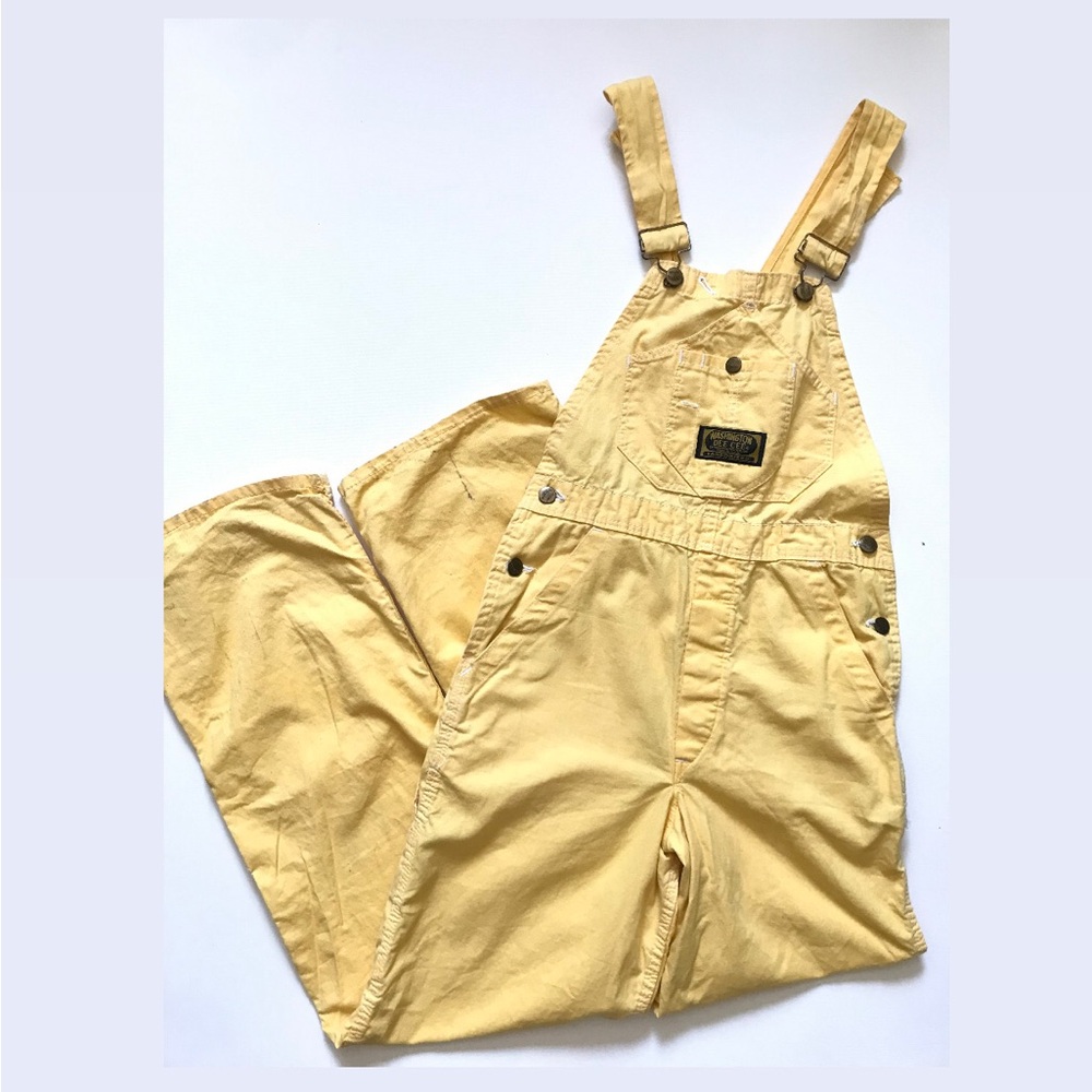 Vintage Yellow Cotton Overalls Washington Dee Cee